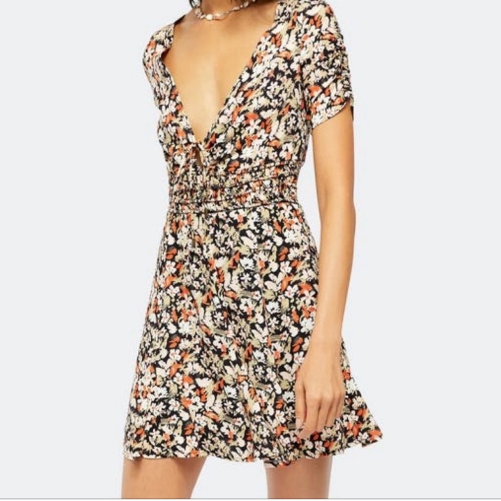 FREE PEOPLE Forget Me Not Charcoal Combo Dress | Size 10